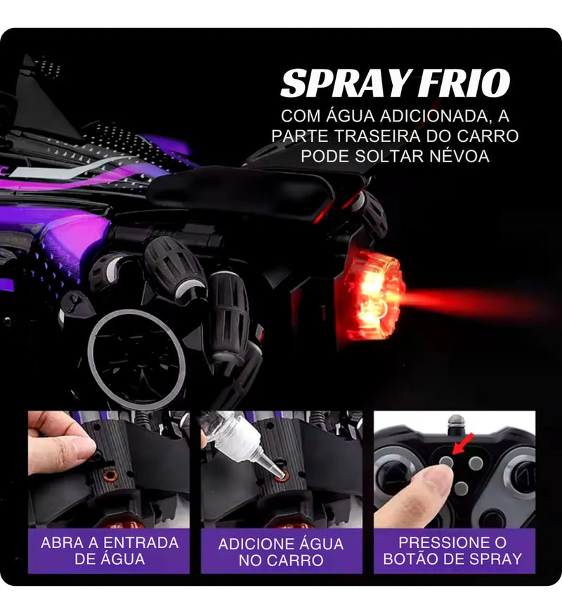 Carrinho Controle Remoto F1 Drift 4x4 com Fumaça (PROMOÇÃO)