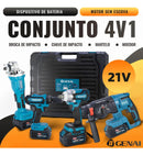 Kit Multi Ferramentas Brushless 4 Em 1 Com 2 Bateria Bivolt (PROMOÇÃO)