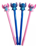 6 Lápis Infinito Stitch Disney Permanente Papelaria Escolar Marcação Preto