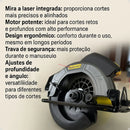Serra Circular Elétrica com Laser Corte Multiuso (PROMOÇÃO)