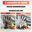 Jogo de Facas Gourmet 9 Peças Inox + Amolador (PROMOÇÃO)